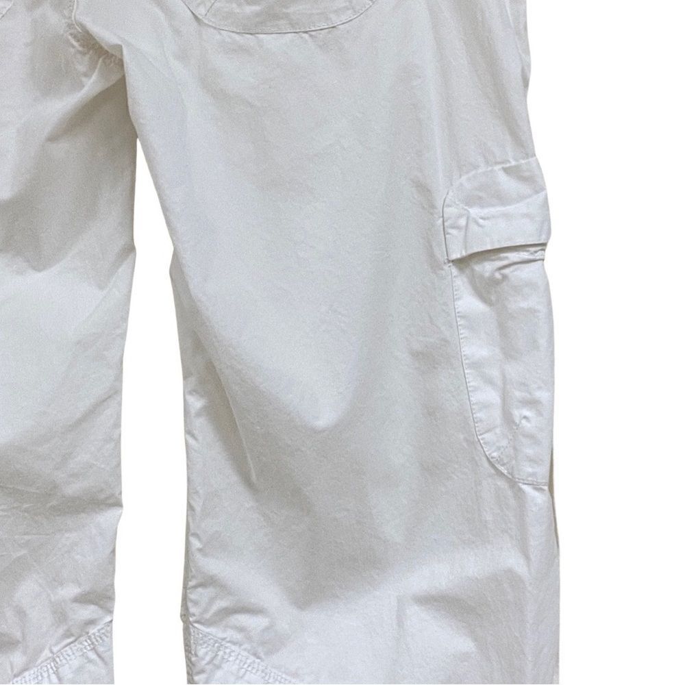 TALL GIRLS ALERT!! BCBG White Y2K Low-Rise Cargo Parachute Pants Sz 8 TALL - Picture 5 of 10